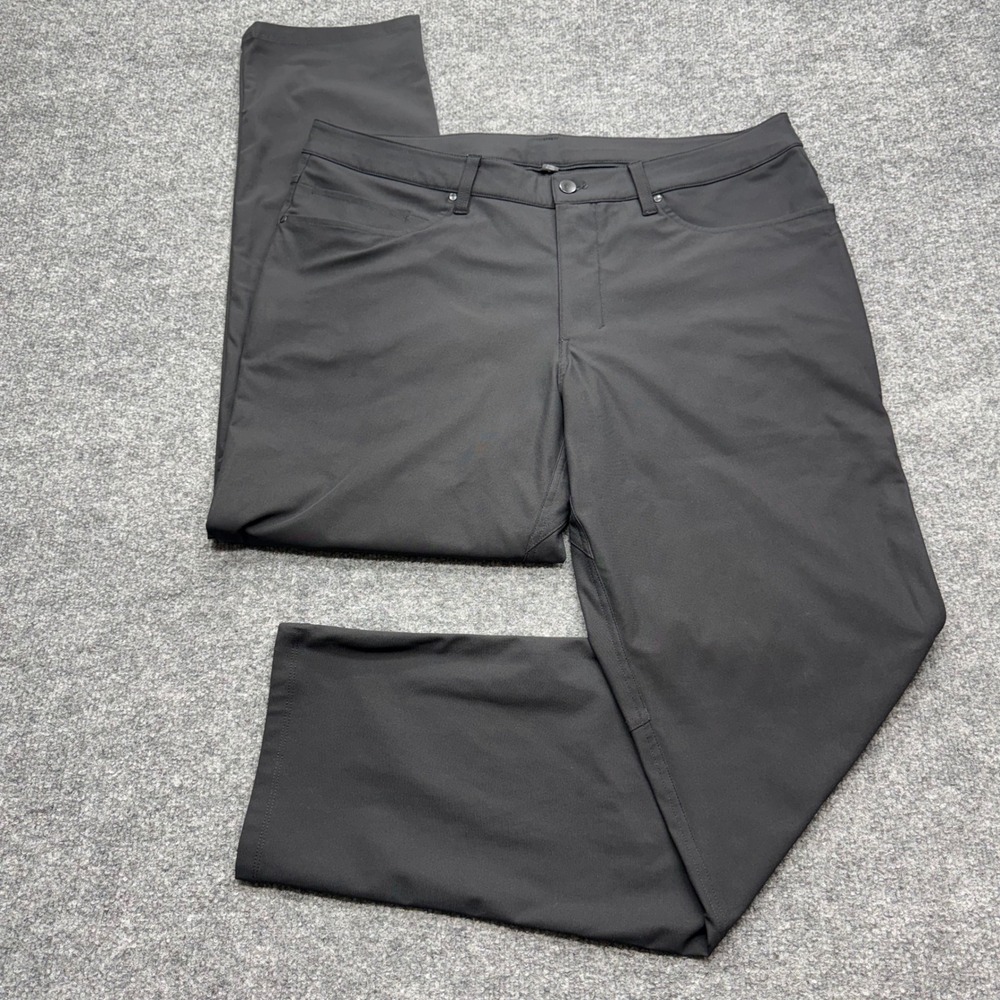 Lululemon ABC Pant Classic Fit Warpstreme Black 5-Pocket Pants Mens 36x32